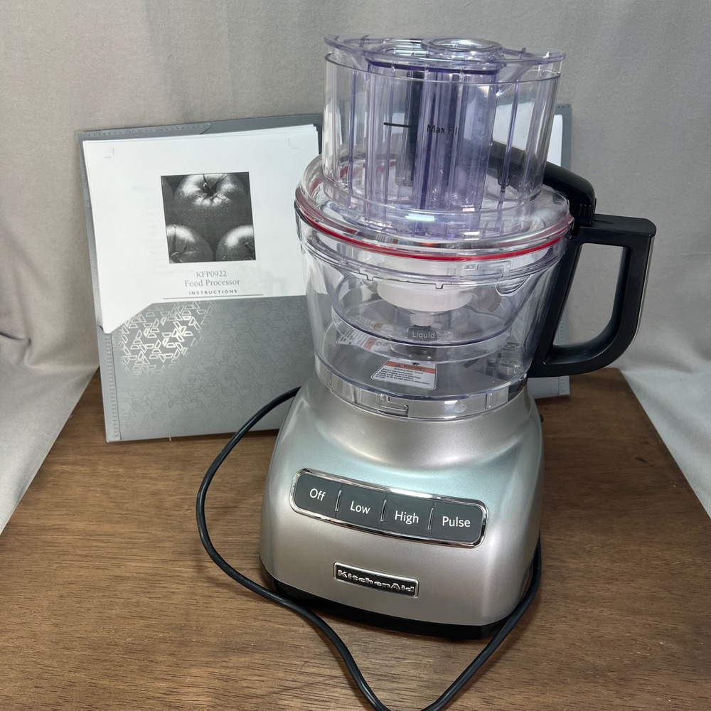 KitchenAid Food Processor Silver 9-Cup KFP0922CU0 Kitchen Essential 9-Cup